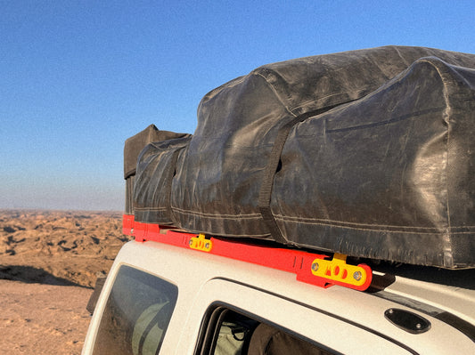 Installed Antenna Hole Cover on Suzuki Jimny 3 with Roof Top Tent and Roof Rack