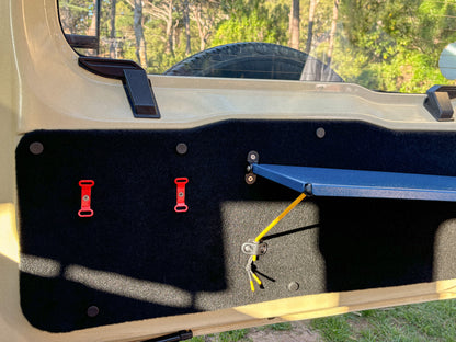 StrapOnz and Rear Door Table on the Utility Panel in the Jimny 4 