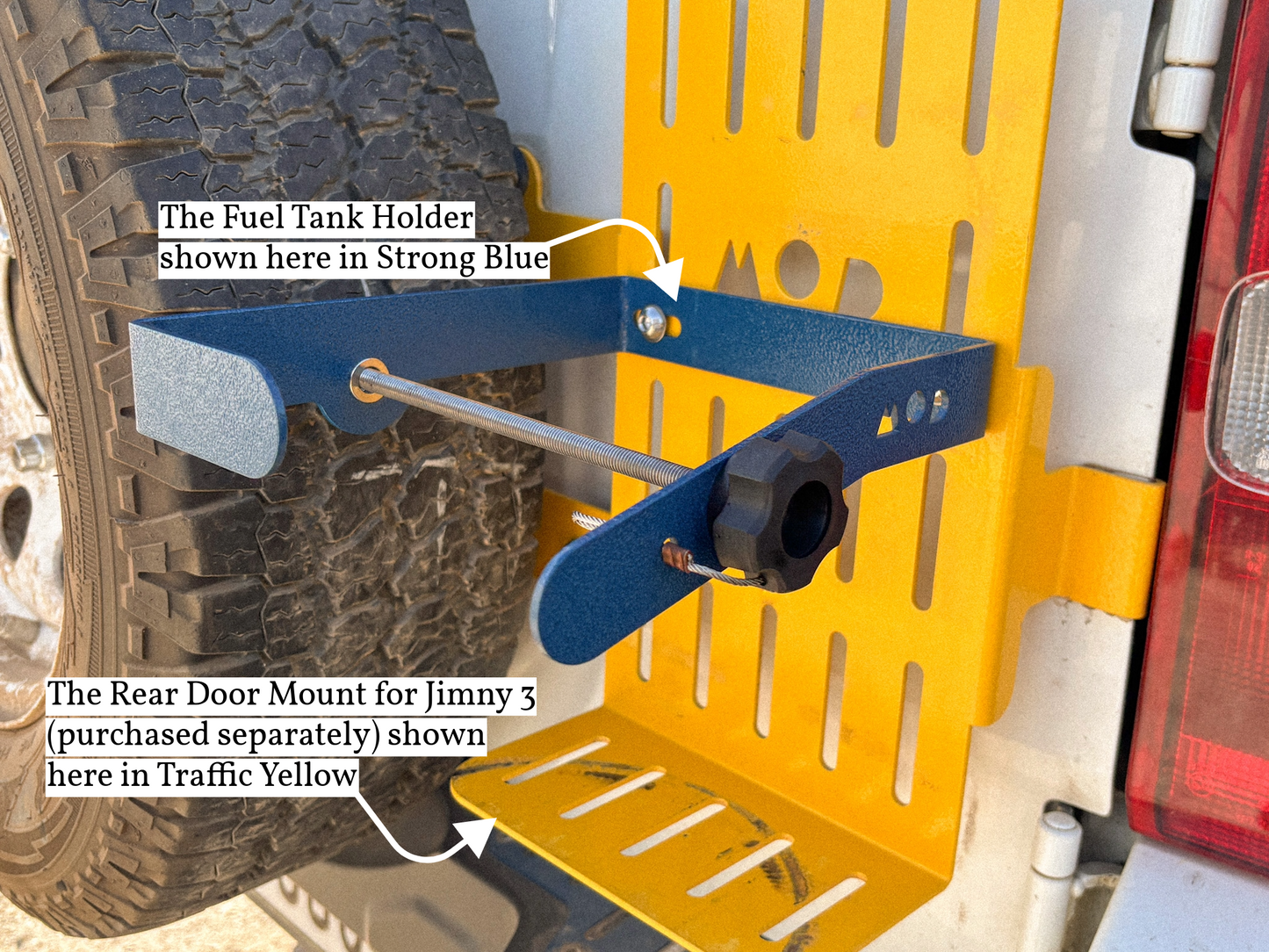 Fuel Tank Holder for Jimny 3 Rear Door Mount