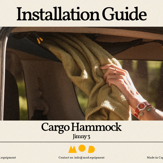 A video explaining how to install the Cargo Hammock into a Jimny 3