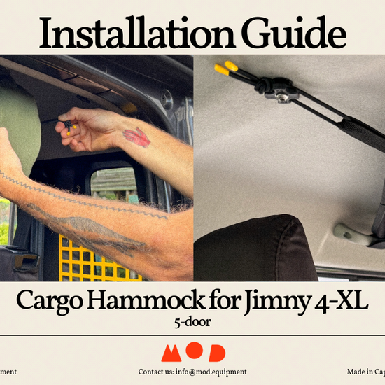 Installation video of MOD  Cargo Hammock storage solution into Suzuki Jimny XL (5-door)