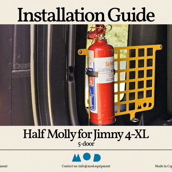 Installation guide for MOD molle panels in the rear windows of the Suzuki Jimny 5-door
