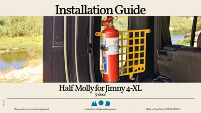 Installation guide for MOD molle panels in the rear windows of the Suzuki Jimny 5-door