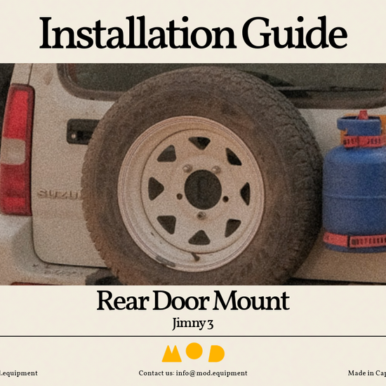 Video showing how to install the Rear Door Mount on the Jimny 3