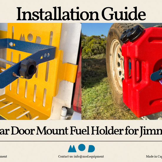 Rear Door Mount Fuel Holder on a Suzuki Jimny 3